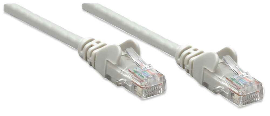 Intellinet Network Patch Cable, Cat6, 1.5m, Grey, CCA, U/UTP, PVC, RJ45, Gold Plated Contacts, Snagless, Booted, Lifetime Warranty