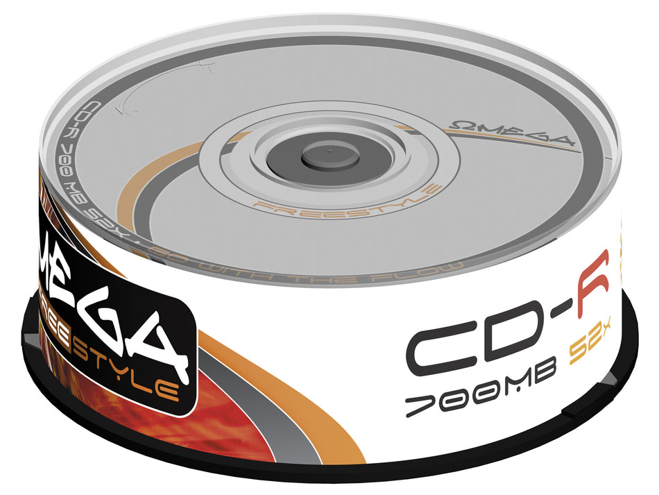 Freestyle CD-R (x25 pack), 700MB, Speed 52X, Spindle, Cakebox