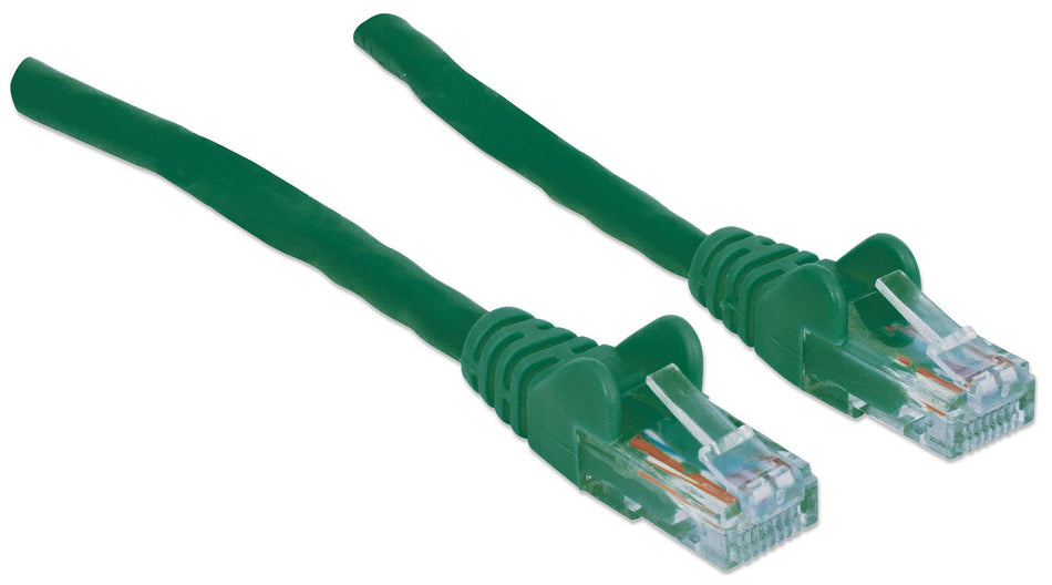 Intellinet Network Patch Cable, Cat6, 20m, Green, CCA, U/UTP, PVC, RJ45, Gold Plated Contacts, Snagless, Booted, Lifetime Warranty, Polybag