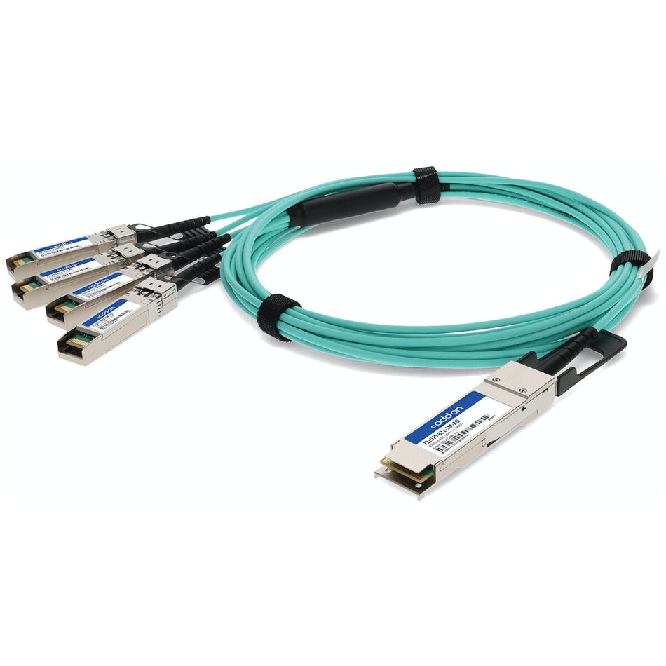 AddOn Networks 721070-B21-3M-AO InfiniBand/fibre optic cable QSFP+ 4x SFP+ AOC Green