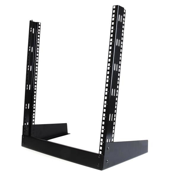 StarTech.com 2-Post 12U Desktop Server Rack, Small Open Frame 19in Computer Rack, Compact Network Rack for AV / Studio / Data / IT Equipment - Free Standing Two-Post Home/Office Rack