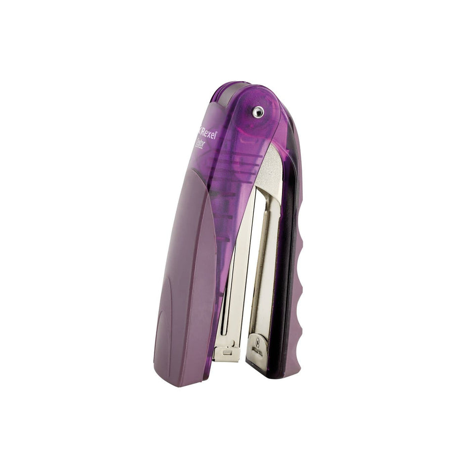 Rexel Centor Half Strip Stapler Translucent Purple