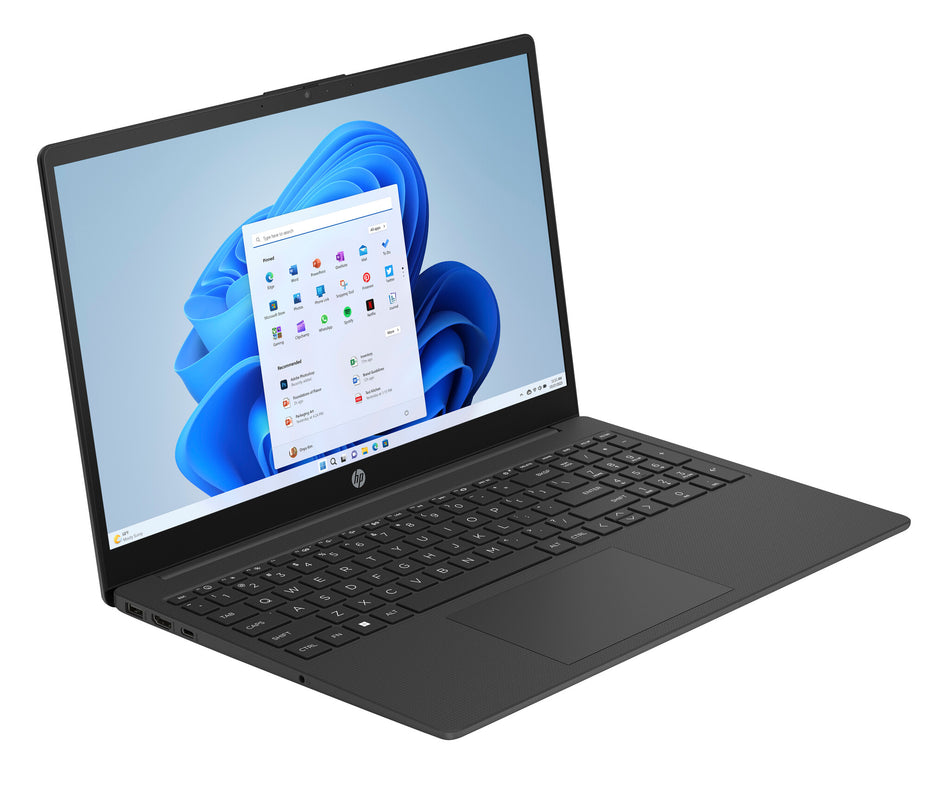 HP 15-fd0058na Intel Core i3 N-series i3-N305 Laptop 39.6 cm (15.6") Full HD 8 GB DDR4-SDRAM 256 GB SSD Wi-Fi 6 (802.11ax) Windows 11 Home Black