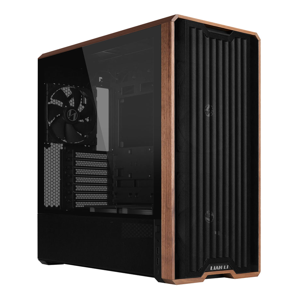 Lian Li Lancool LAN217X computer case Midi Tower Black, Wood