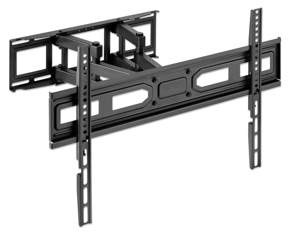 Manhattan TV & Monitor Mount, Wall, Full Motion, 1 screen, Screen Sizes: 37-65", Black, VESA 100x100 to 600x400mm, Max 40kg, LFD, Tilt & Swivel with 3 Pivots, Lifetime Warranty