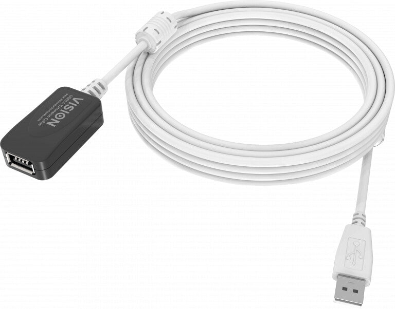 Vision TC 5MUSBEXT+ USB cable USB 2.0 5 m USB A White