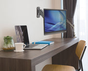 Manhattan Wall Mount for TV & Monitors (Spring Arm 2 pivots), For screens 17" to 32", VESA compatibility: 75x75mm and 100x100mm - check the dimensions of the four mounting holes on back of screen to ensure it fits, Max 8kg, Black, Bracket, Lifetime