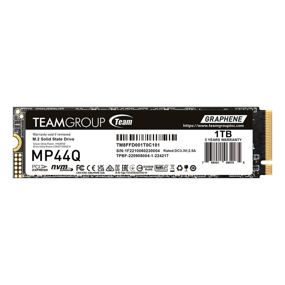 Team Group MP44Q 1 TB M.2 PCI Express 4.0 NVMe QLC 3D NAND