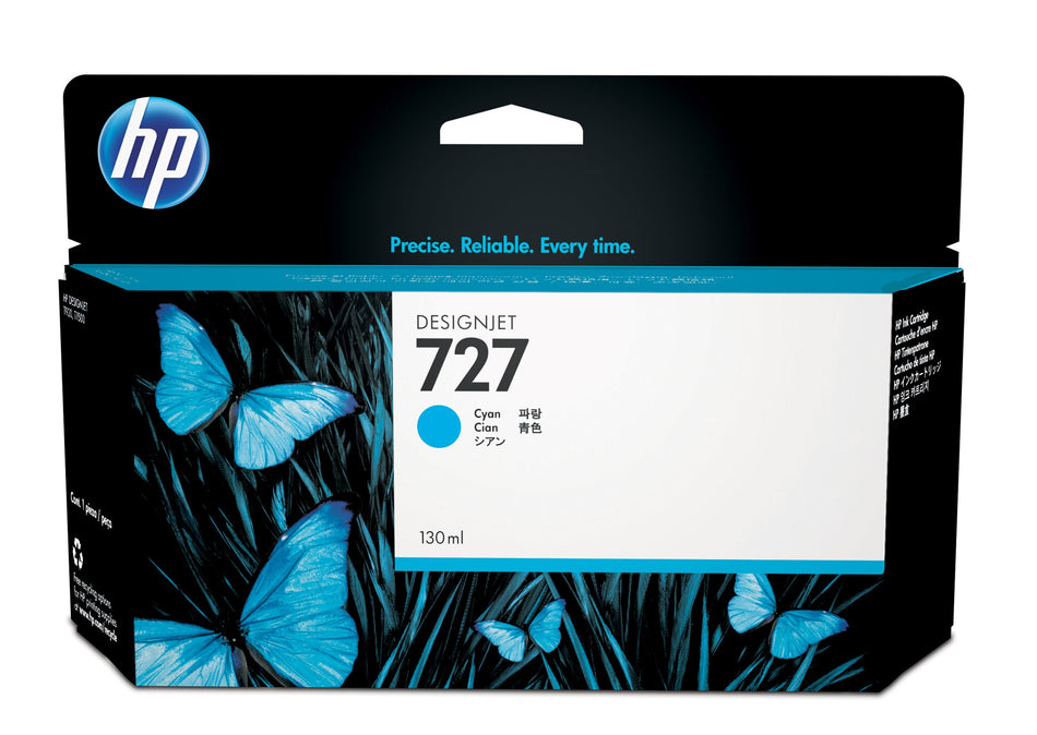 HP 727 130-ml Cyan DesignJet Ink Cartridge