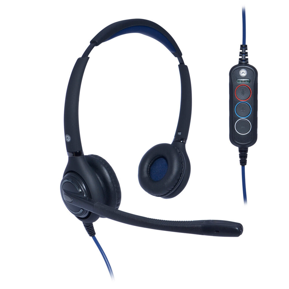 JPL JPL-502S-USB Headset Wired Head-band Office/Call center USB Type-A Black, Blue