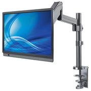 Manhattan Desk Mount for TV & Monitors (Full Motion Gas Spring), For screens 13" to 27", Clamp or Grommet Assembly, VESA compatibility: 75x75mm and 100x100mm - check the dimensions of the four mounting holes on back of screen to ensure it fits, Max 8kg,