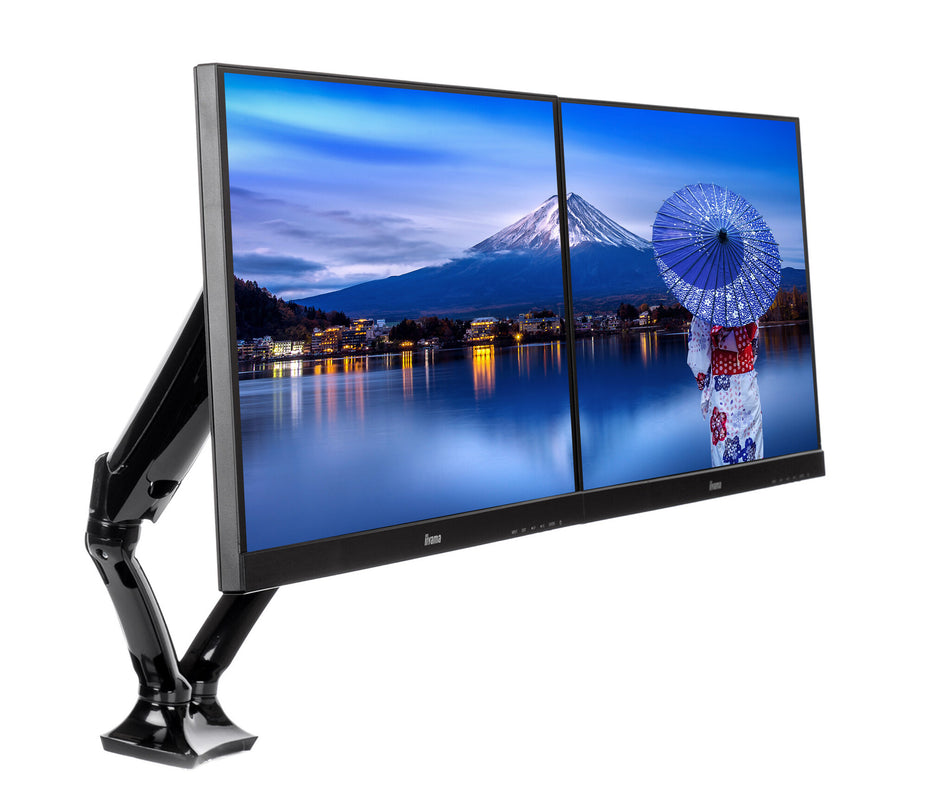 iiyama Sleek and stylish dual gas spring arm