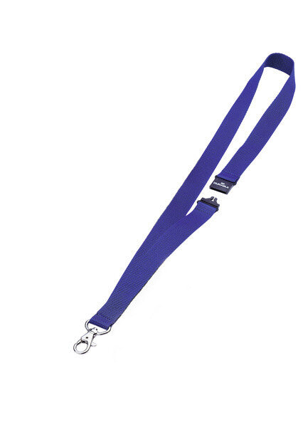 Durable Textile Badge Necklace/Lanyard 20 with Safety Release dark blue