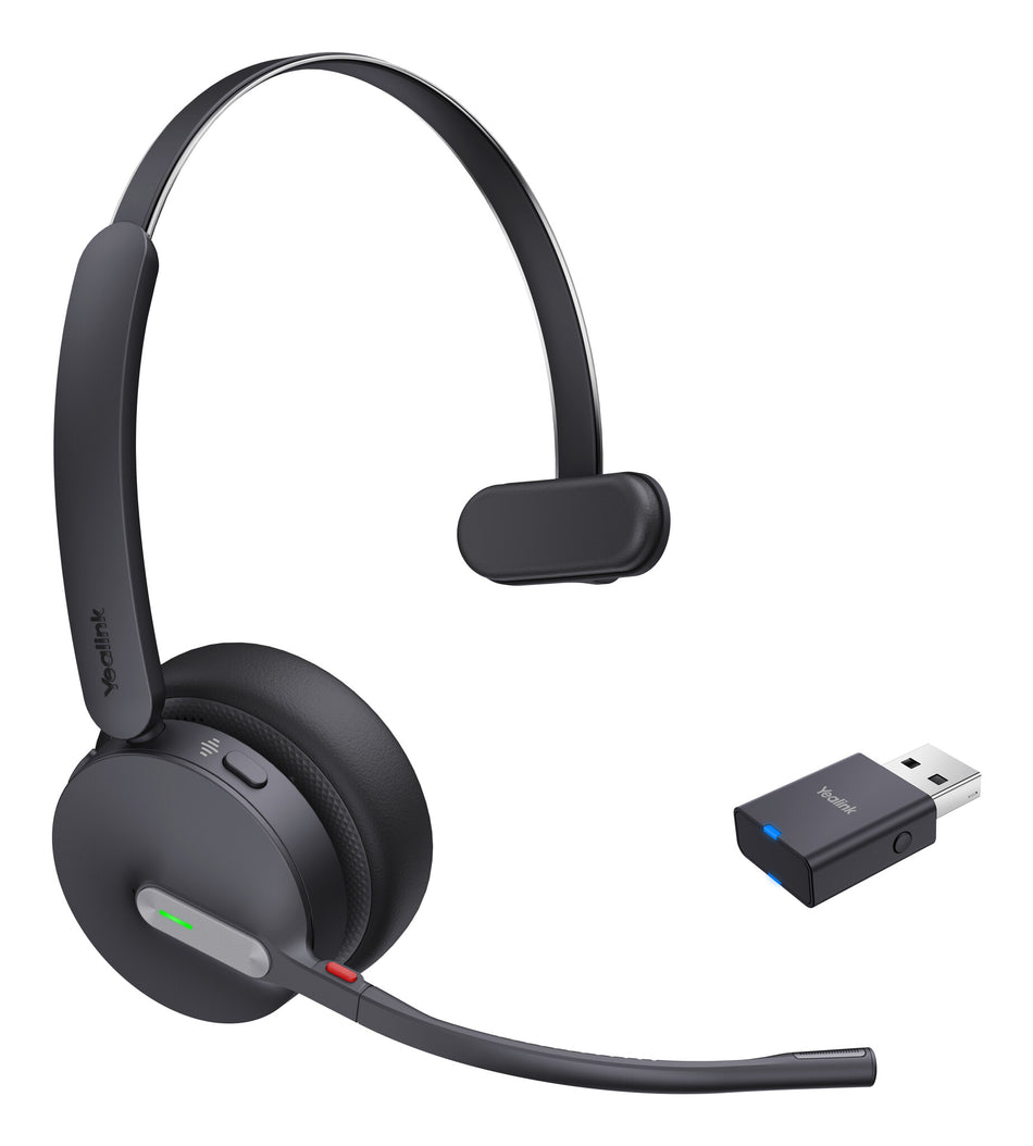 Yealink WH64 Hybrid Mono UC Headset Wireless Head-band Office/Call center Micro-USB Bluetooth Black