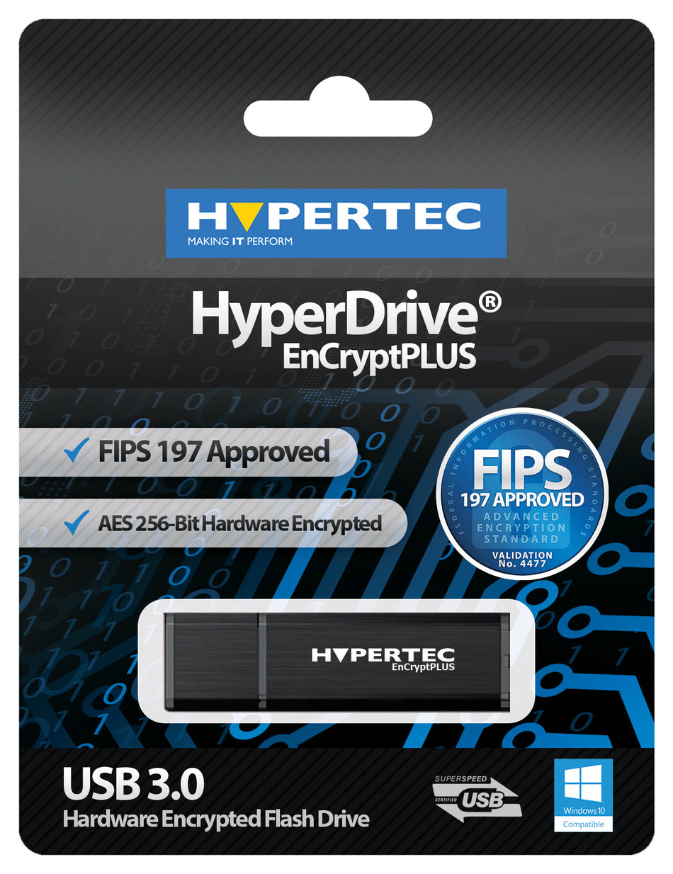 Hypertec 8GB USB3.0 EnCryptPLUS HyperDrive FIPS 197 Edition