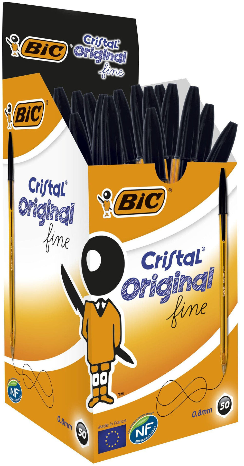 BIC 872731 ballpoint pen Black Stick ballpoint pen Fine 50 pc(s)