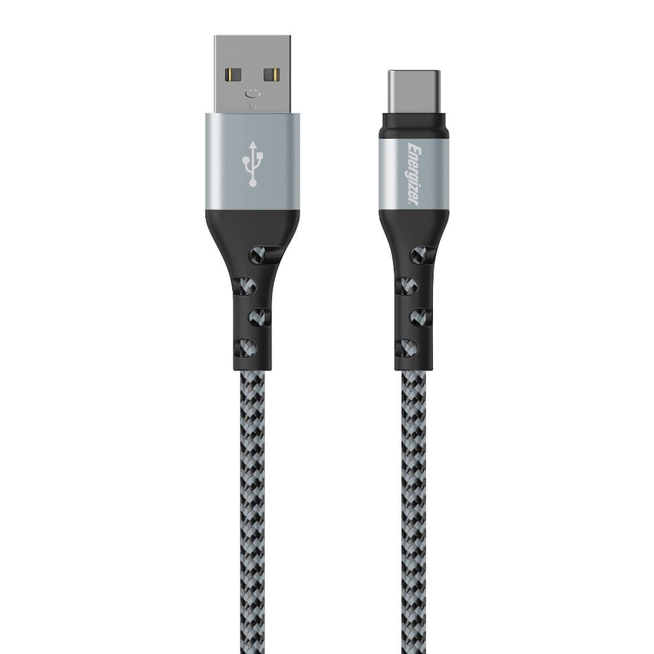 Energizer C520CKBK USB cable USB 2.0 2 m USB A USB C Black, Silver