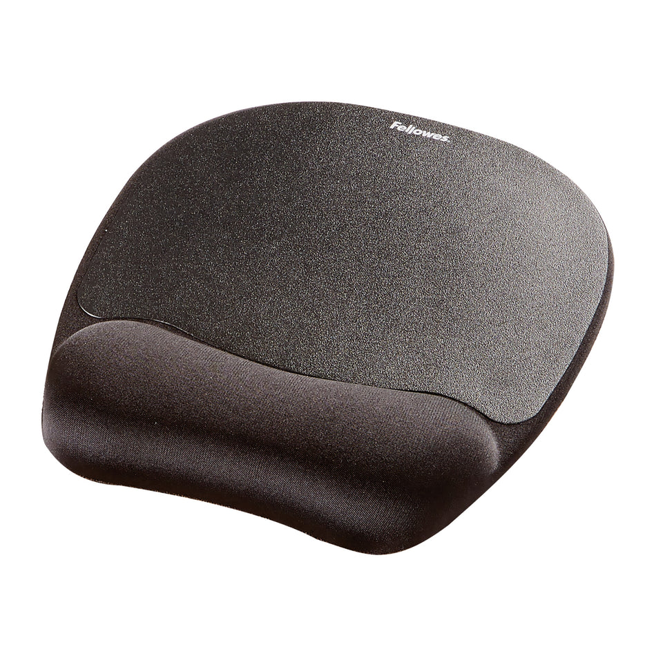 Fellowes Mouse Mat Wrist Support Memory Foam Mouse Pad Ergonomic Mouse Mat Black