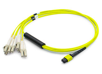 AddOn Networks 3m MPO - 4xLC InfiniBand/fibre optic cable MPO/MTP LC Yellow