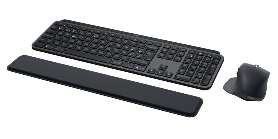 Logitech Master MX Keys Combo for Bussiness keyboard Mouse included Office RF Wireless + Bluetooth QWERTY Spanish Graphite