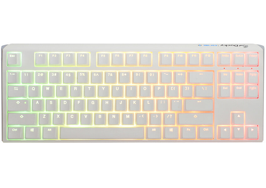 Ducky One3 Pure White TKL keyboard Gaming USB UK English