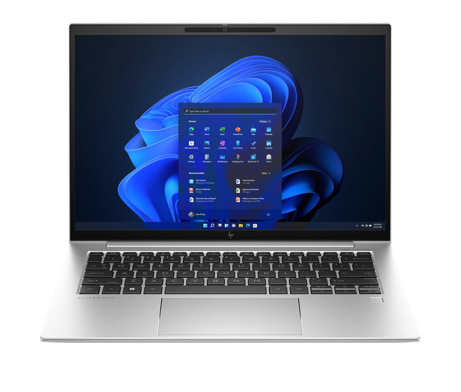 HP EliteBook 840 14 inch G10 Notebook PC Intel® Core™ i5 i5-1335U Laptop 35.6 cm (14") WUXGA 8 GB DDR5-SDRAM 256 GB SSD Wi-Fi 6E (802.11ax) Windows 11 Pro Silver