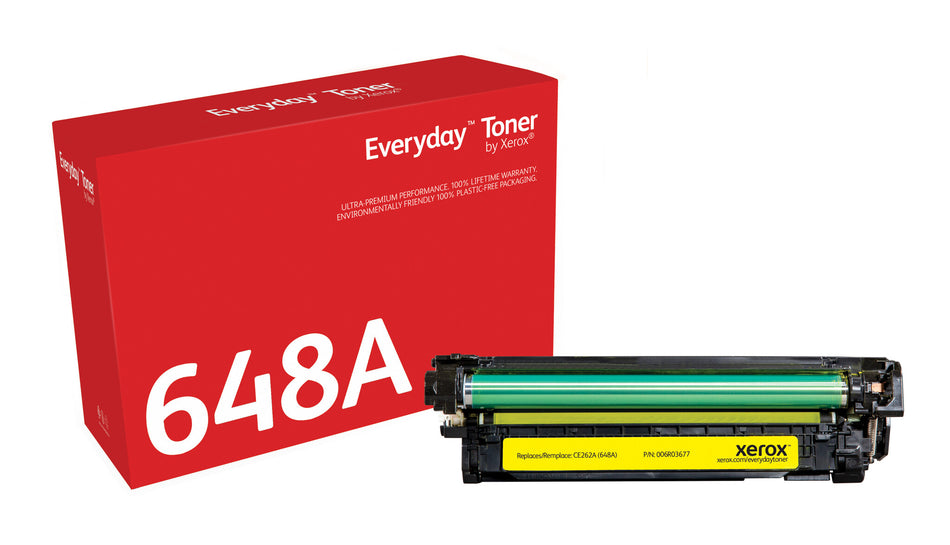 Everyday ™ Yellow Toner by Xerox compatible with HP 648A (CE262A), Standard capacity