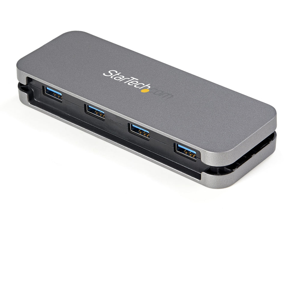 StarTech.com 4 Port USB 3.0 Hub - USB-A to 4x USB-A - SuperSpeed 5Gbps Portable USB 3.1 Gen 1 Type-A Hub - USB Bus Powered - Laptop/Desktop USB Hub with Long Cable 28cm & Cable Management~4 Port USB 3.0 Hub - USB-A to 4x USB-A - SuperSpeed 5Gbps Portable