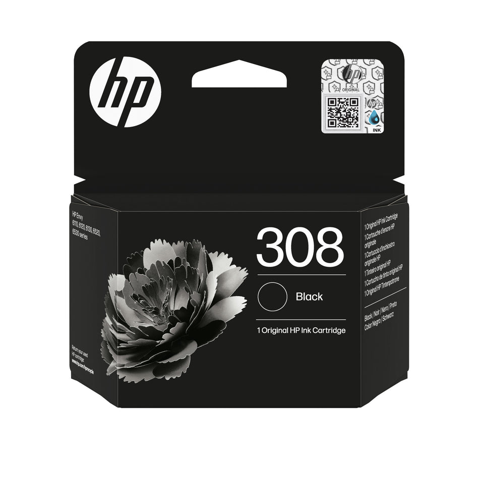 HP 308 Black Original Ink Cartridge