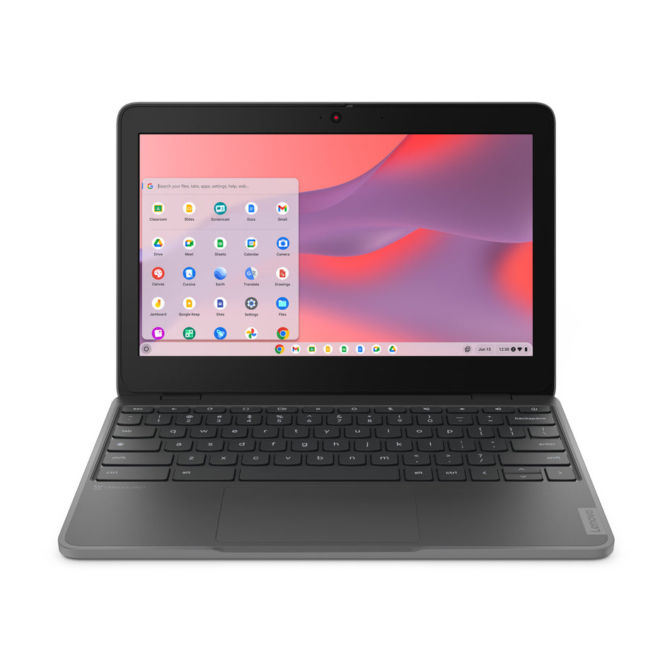 Lenovo 100e Chromebook Gen 4 MediaTek Kompanio 520 29.5 cm (11.6") HD 8 GB LPDDR4x-SDRAM 64 GB eMMC Wi-Fi 6 (802.11ax) ChromeOS English Grey