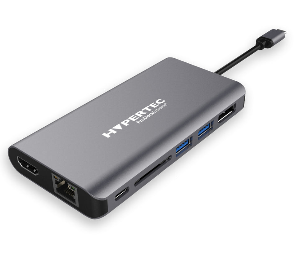 Hypertec ProDock Extreme - Universal USB-C to 4K HDMI, 4K DisplayPort Dual Screen