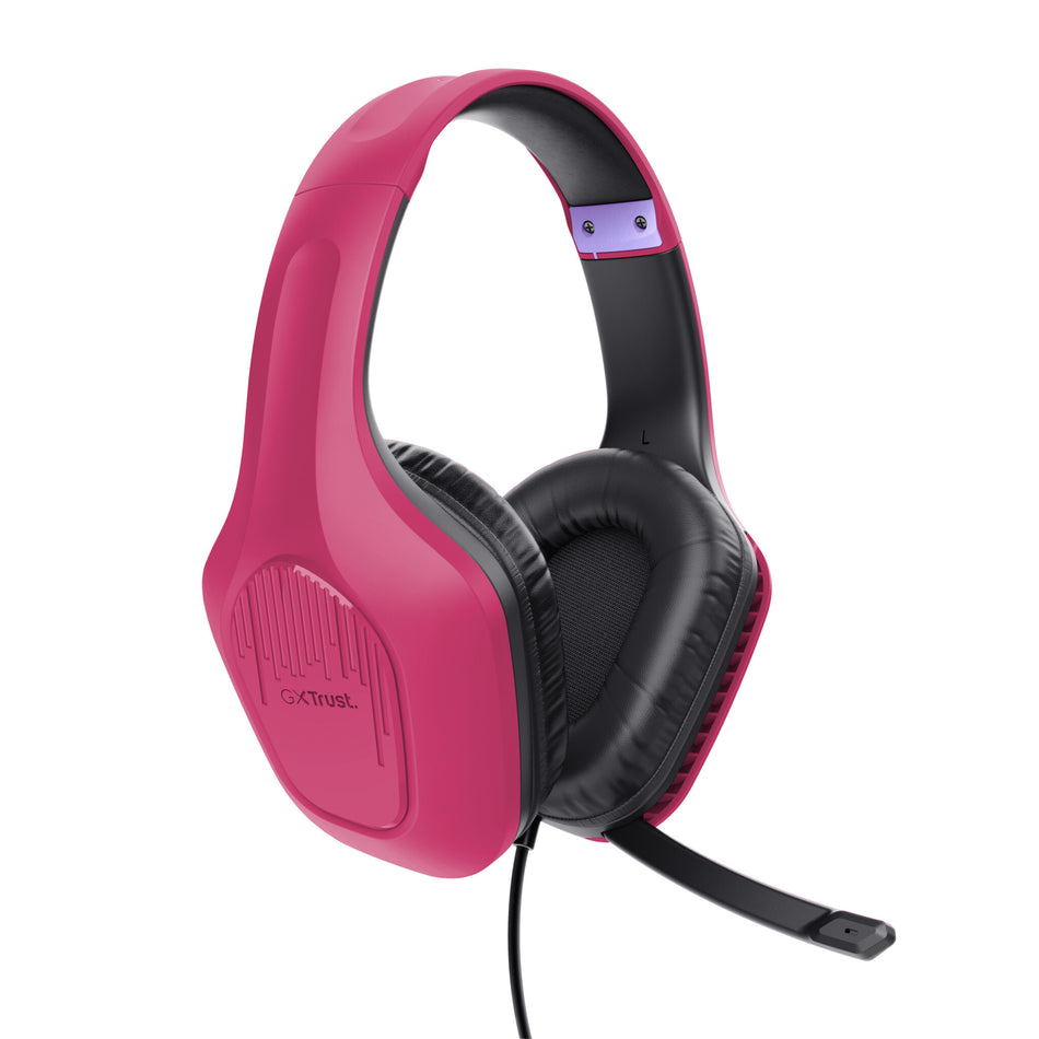 Trust GXT 790 Headset Wired Head-band Gaming Black, Pink