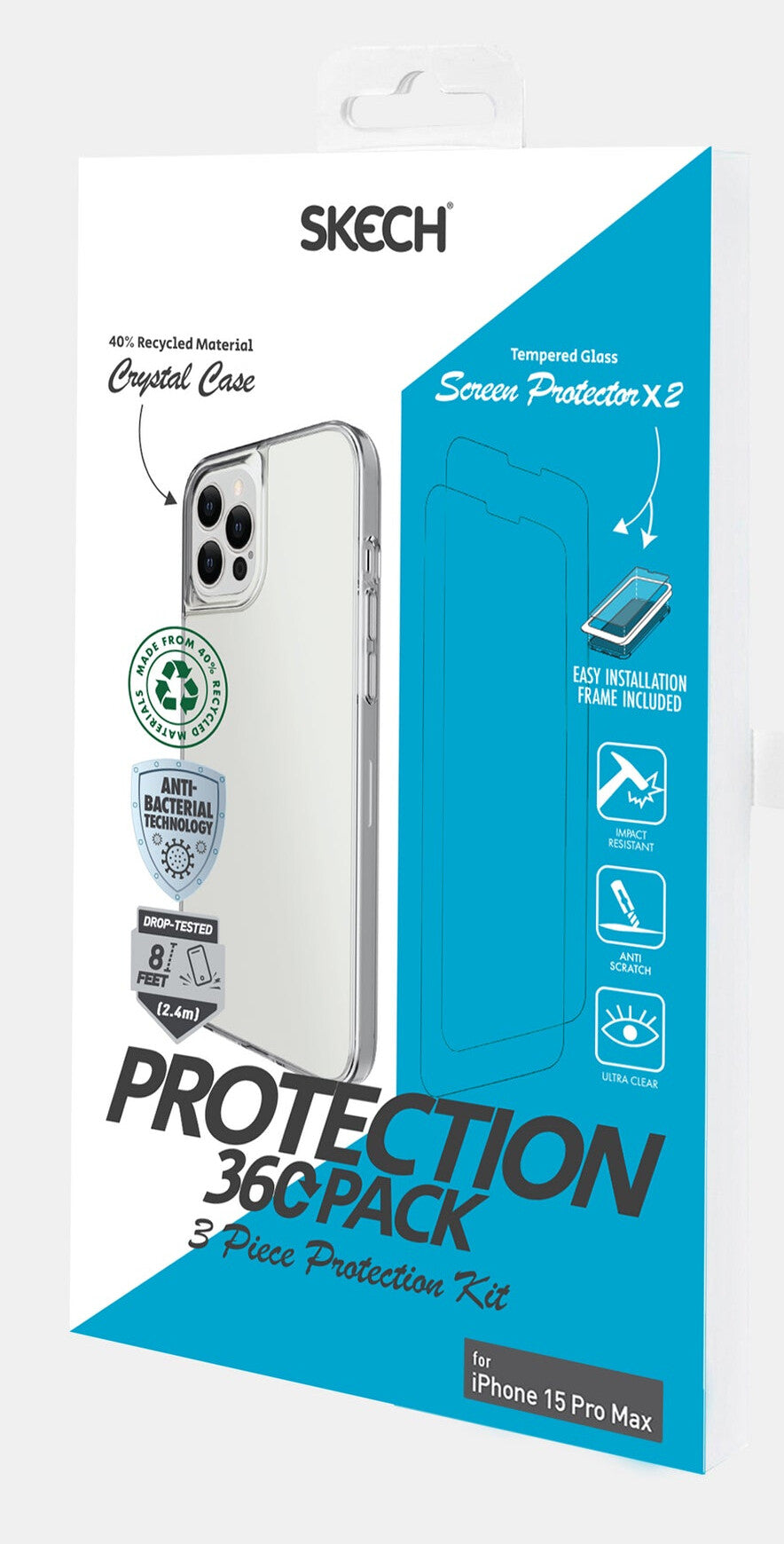 Skech SKB-IPH15PM-BB mobile phone case 17 cm (6.69") Cover Transparent