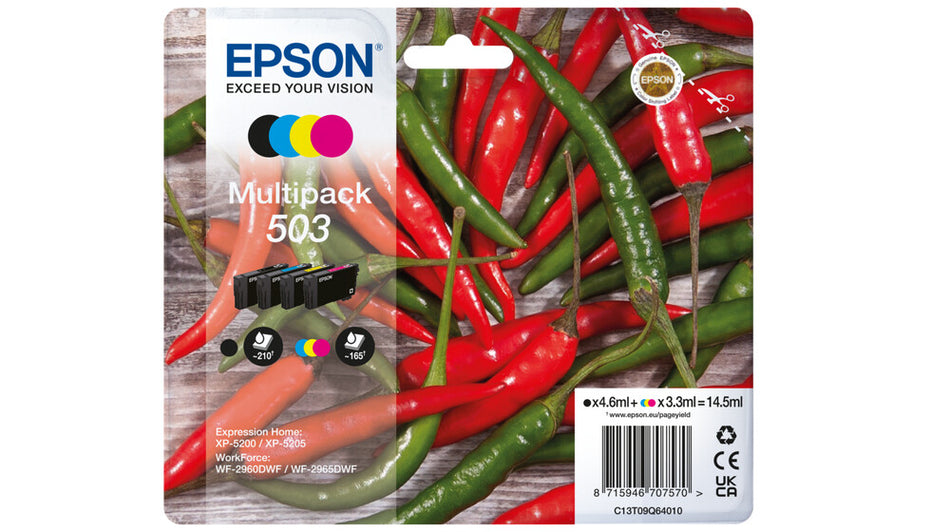 Epson 503 ink cartridge 4 pc(s) Original Standard Yield Black, Cyan, Magenta, Yellow