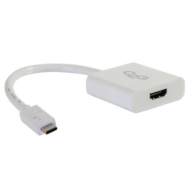 C2G USB 3.1 USB C to HDMI Audio/Video Adapter - USB Type C to HDMI White