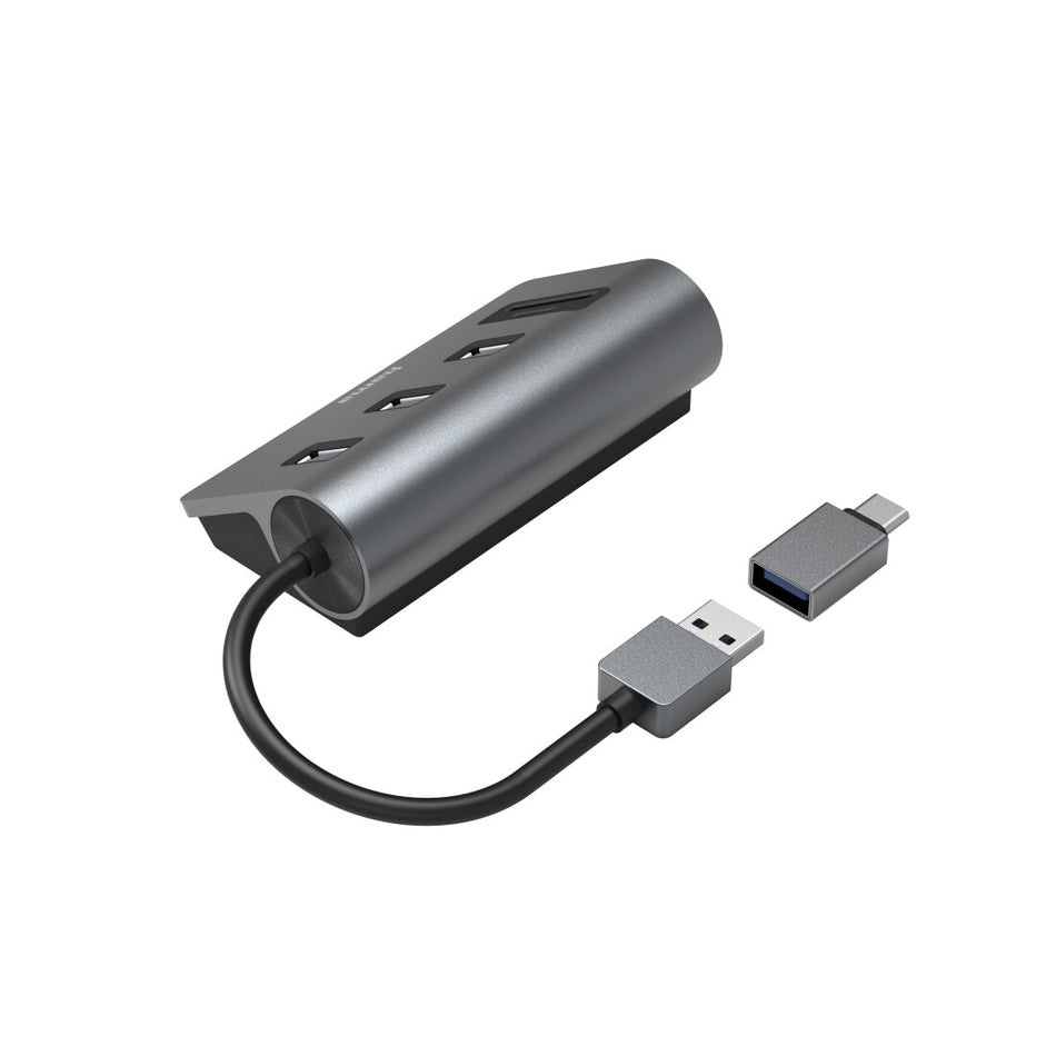 Hama 00200140 laptop dock/port replicator USB 3.2 Gen 1 (3.1 Gen 1) Type-A Anthracite, Black