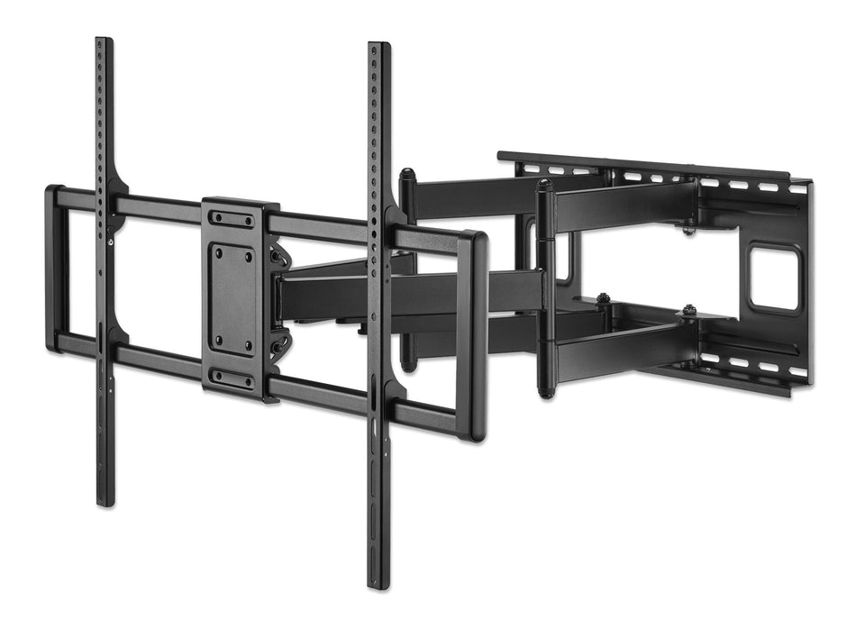 Manhattan TV & Monitor Mount, Wall, Full Motion, 1 screen, Screen Sizes: 60-120", Black, VESA 200x200 to 900x600mm, Max 120kg, LFD, Tilt & Swivel with 3 Pivots, Lifetime Warranty