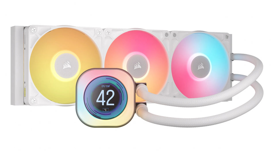 Corsair iCUE LINK TITAN 360 RX LCD Processor All-in-one liquid cooler 12 cm White 1 pc(s)