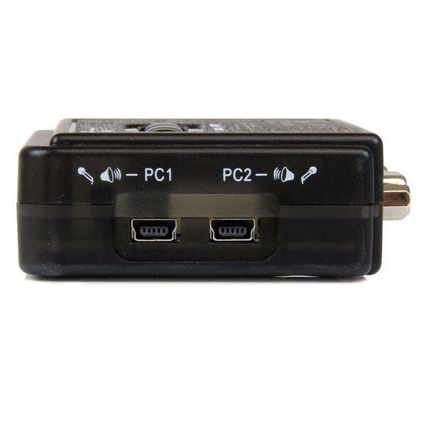 StarTech.com 2 Port Black USB KVM Switch Kit with Audio and Cables