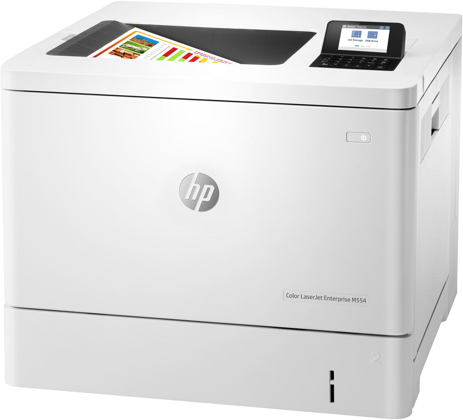 HP Color LaserJet Enterprise M554dn Printer, Print, Front-facing USB printing; Two-sided printing