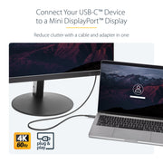 StarTech.com 6 ft. (1.8 m) USB-C to Mini DisplayPort Cable - 4K 60Hz - Black
