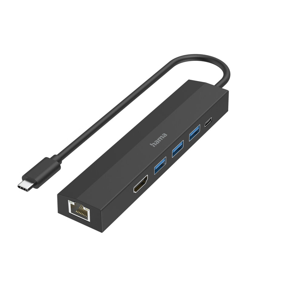 Hama 00200144 interface hub USB 3.2 Gen 1 (3.1 Gen 1) Type-C 5000 Mbit/s Black