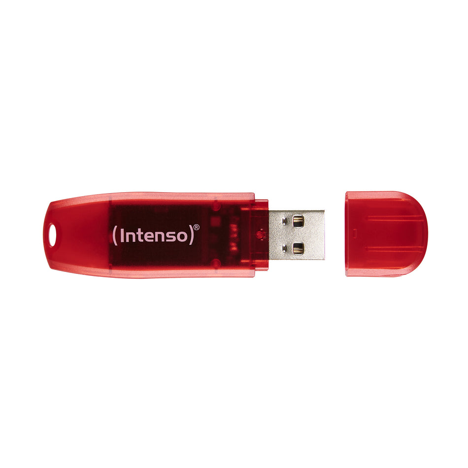 Intenso Rainbow Line USB flash drive 128 GB USB Type-A 2.0 Red, Transparent