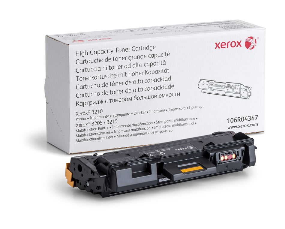 Xerox Genuine ® B205 Multifunction Printer/B210 Printer/B215 Multifunction Printer Black High capacity Toner Cartridge (3000 Pages) - 106R04347