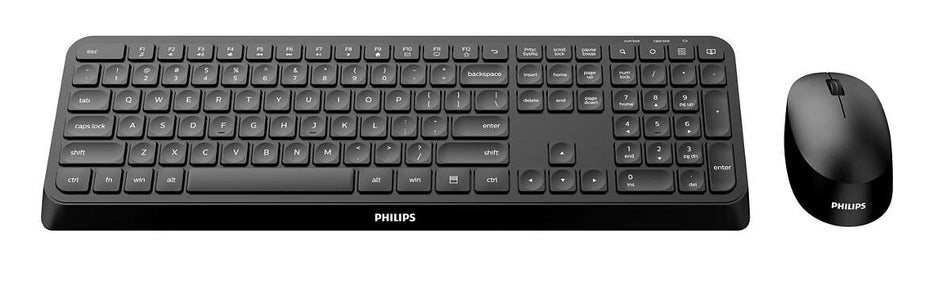 Philips 3000 series SPT6307B/40 keyboard Mouse included Universal RF Wireless QWERTY English Black