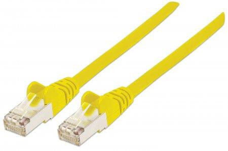 Intellinet Network Patch Cable, Cat5e, 10m, Yellow, CCA, SF/UTP, PVC, RJ45, Gold Plated Contacts, Snagless, Booted, Lifetime Warranty, Polybag