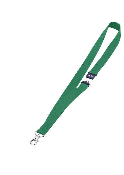 Durable Textile Badge Necklace/Lanyard 20 with Safety Release Green