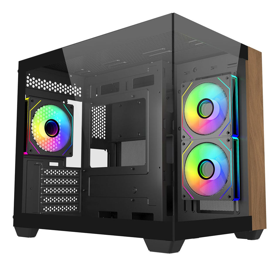 Cooler Master Elite 481 Wood Mini Tower Black
