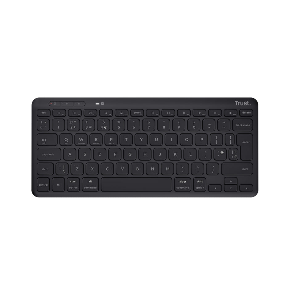 Trust Lyra keyboard Office USB + RF Wireless + Bluetooth QWERTY UK English Black