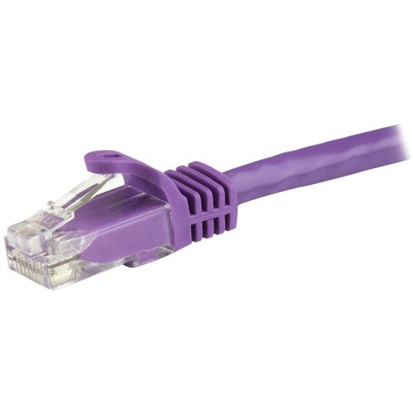 StarTech.com 1.5m CAT6 Ethernet Cable - Purple CAT 6 Gigabit Ethernet Wire -650MHz 100W PoE RJ45 UTP Network/Patch Cord Snagless w/Strain Relief Fluke Tested/Wiring is UL Certified/TIA